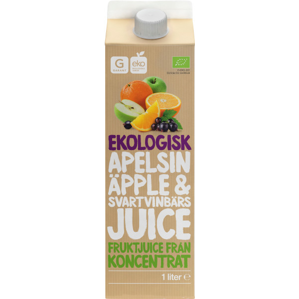 Garant Juice Apelsin/Äpple/Svartvinbär Ekologisk