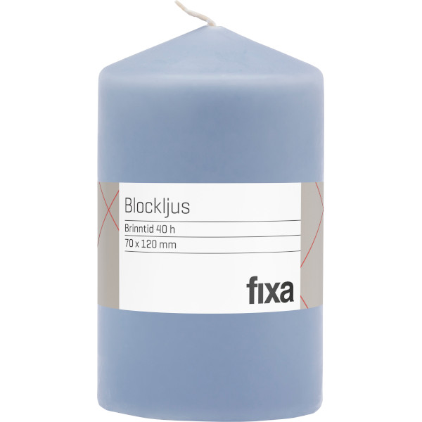 Fixa Blockljus 70x120mm Ljusgrå