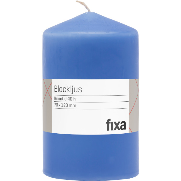Fixa Blockljus 70x120mm Indigo