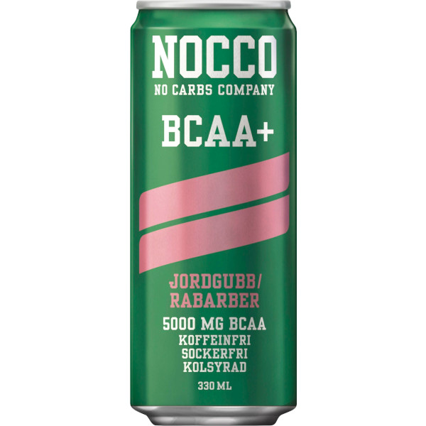 NOCCO Funktionsdryck Jordgubb/Rabarber Koffeinfri