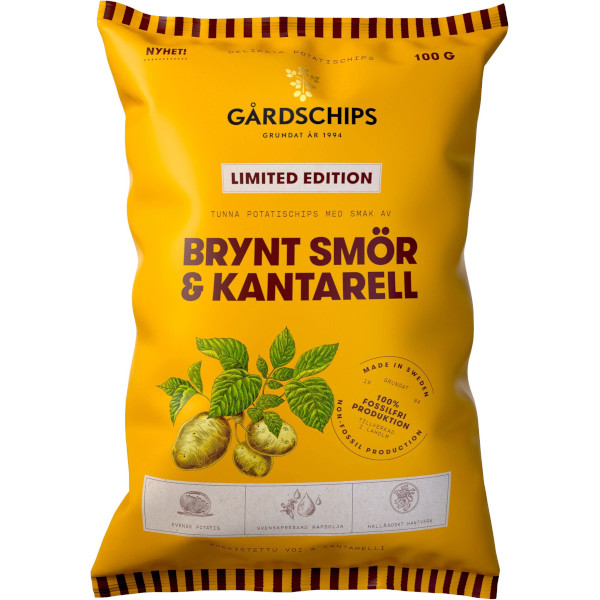 Gårdschips Chips Brynt Smör & Kantarell