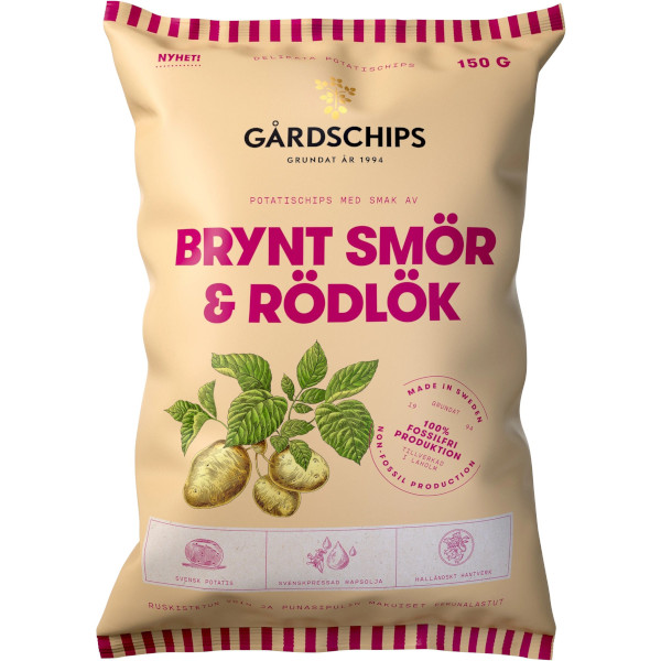 Gårdschips Chips Brynt Smör & Rödlök