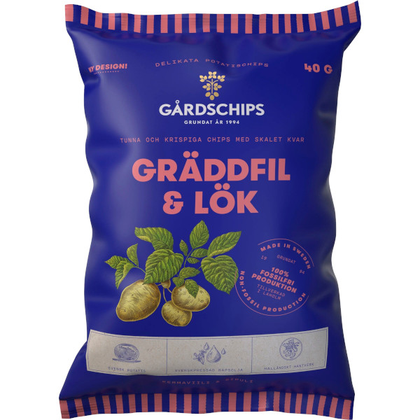 Gårdschips Chips Gräddfil & Lök