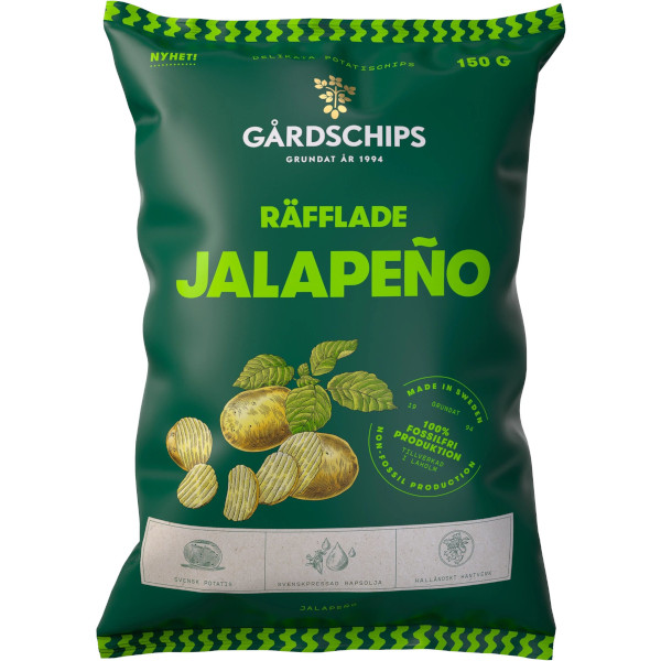 Gårdschips Chips Jalapeño Räfflade