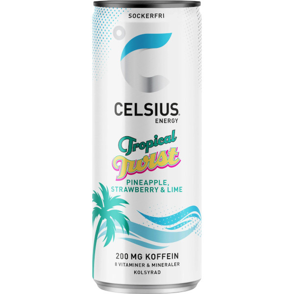 Celsius Energidryck Tropical Twist (Pineapple/Strawberry/Lime)