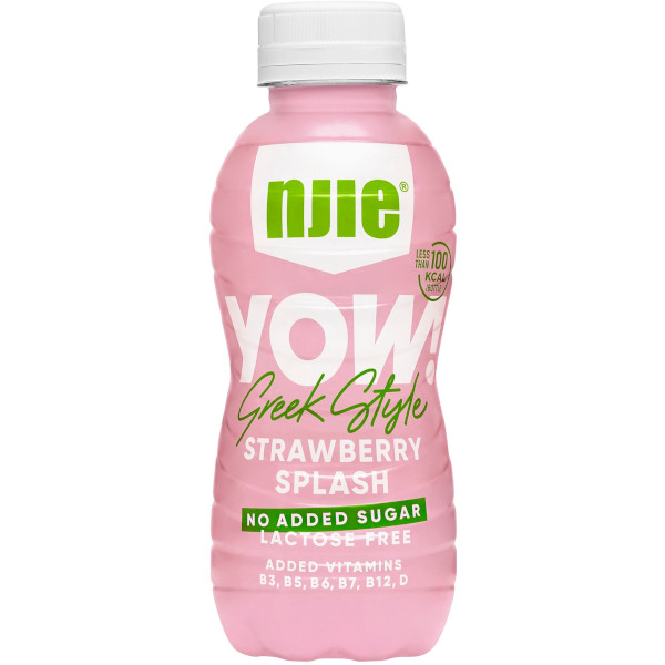 NJIE YOW! Mellanmålsdryck Greek Style Strawberry Splash