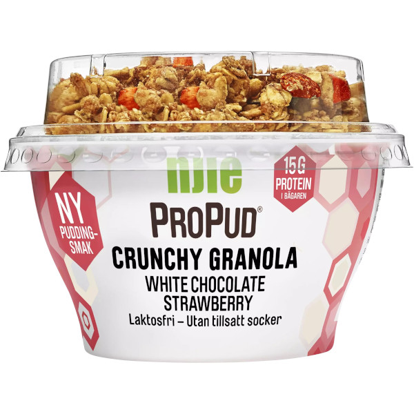 ProPud Proteinpudding Crunchy Granola White Chocolate Strawberry