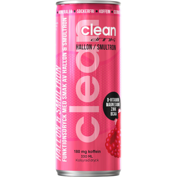 Clean Drink Funktionsdryck Hallon/Smultron
