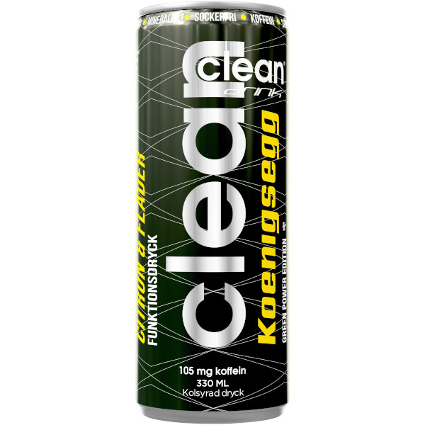 Clean Drink Funktionsdryck Citron/Fläder Koenigsegg Green Power Edition