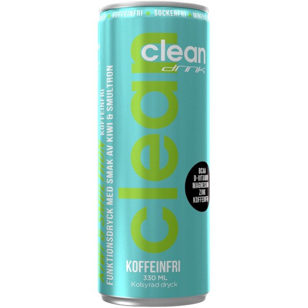 Clean Drink Funktionsdryck Kiwi/Smultron Koffeinfri