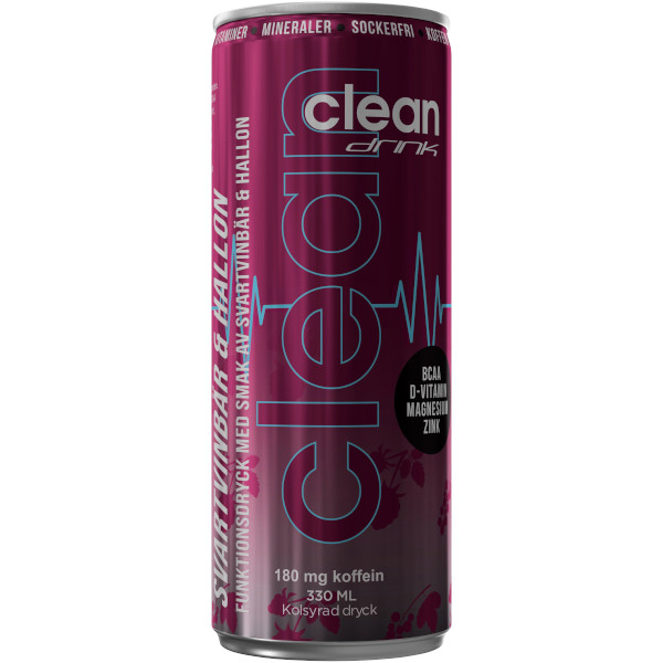 Clean Drink Funktionsdryck Svartvinbär/Hallon