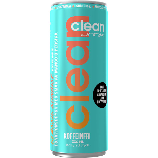 Clean Drink Funktionsdryck Mango/Persika Koffeinfri