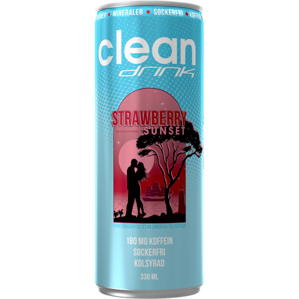 Clean Drink Funktionsdryck Strawberry Sunset