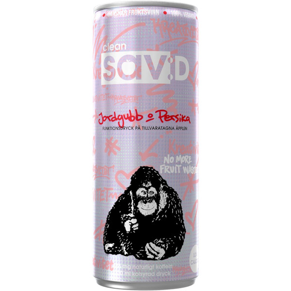 Clean Sav:D Funktionsdryck Jordgubb & Persika