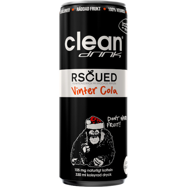 Clean Drink Funktionsdryck Rscued Vinter Cola