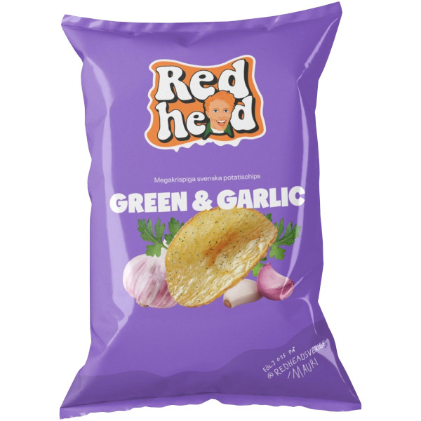 Redhead Chips Green & Garlic