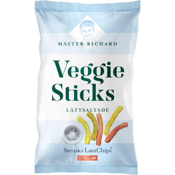 Svenska Lantchips Veggie Sticks Lättsaltade