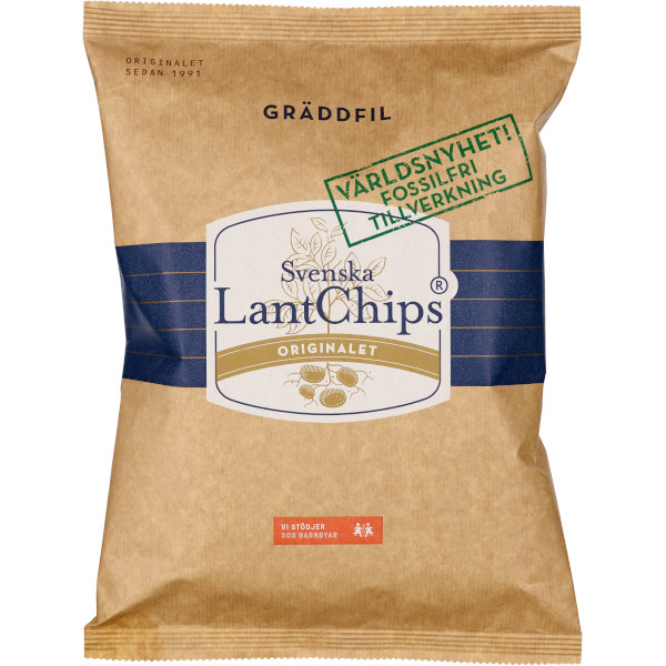 Svenska Lantchips Chips Gräddfil
