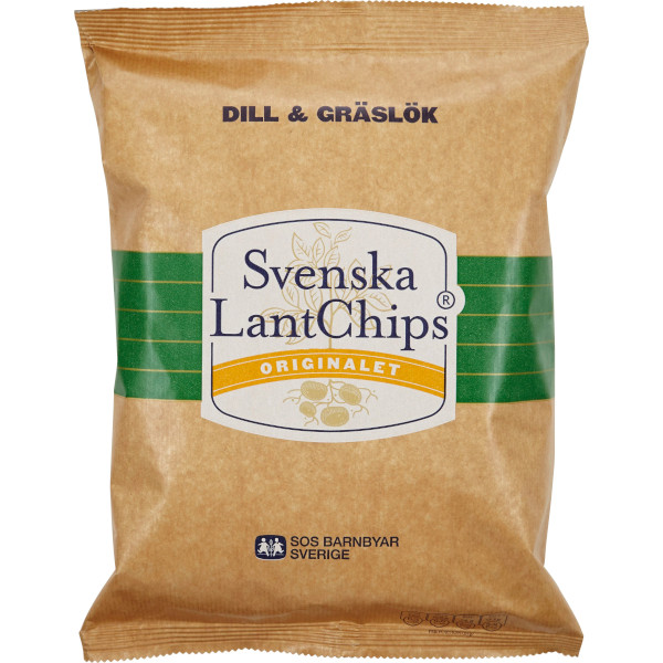 Svenska Lantchips Chips Dill & Gräslök