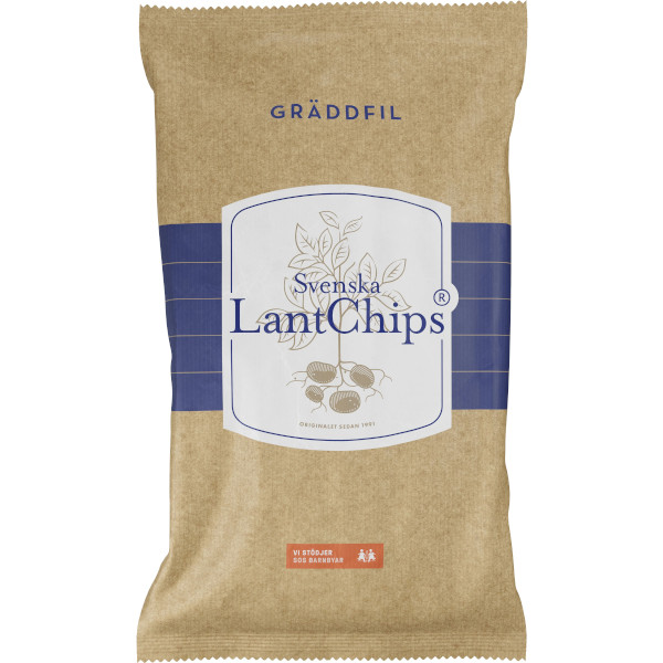 Svenska Lantchips Chips Gräddfil