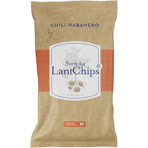 Svenska Lantchips Chips Chili Habanero
