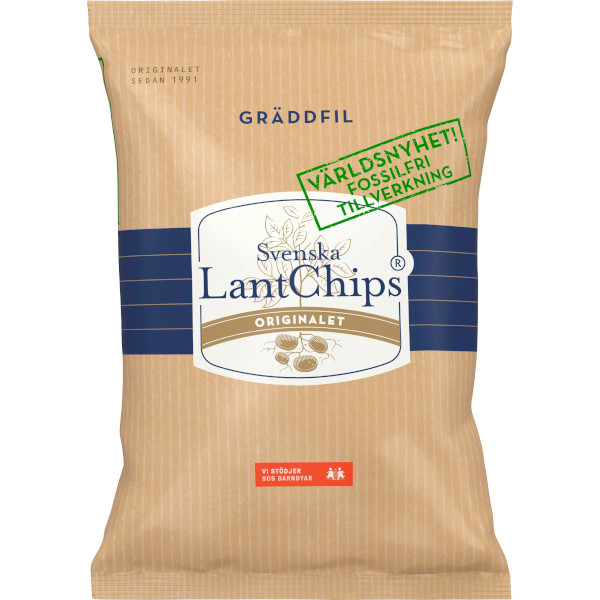 Svenska Lantchips Chips Gräddfil