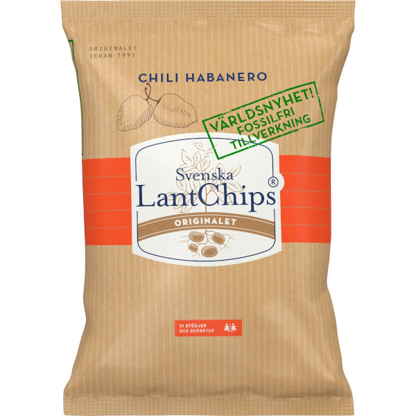 Svenska Lantchips Chips Chili Habanero