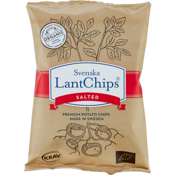 Svenska Lantchips Chips Salted KRAV
