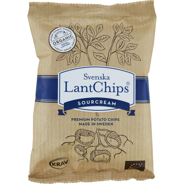 Svenska Lantchips Chips Sourcream KRAV