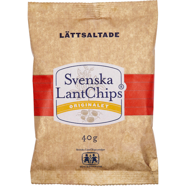 Svenska Lantchips Chips Lättsaltade