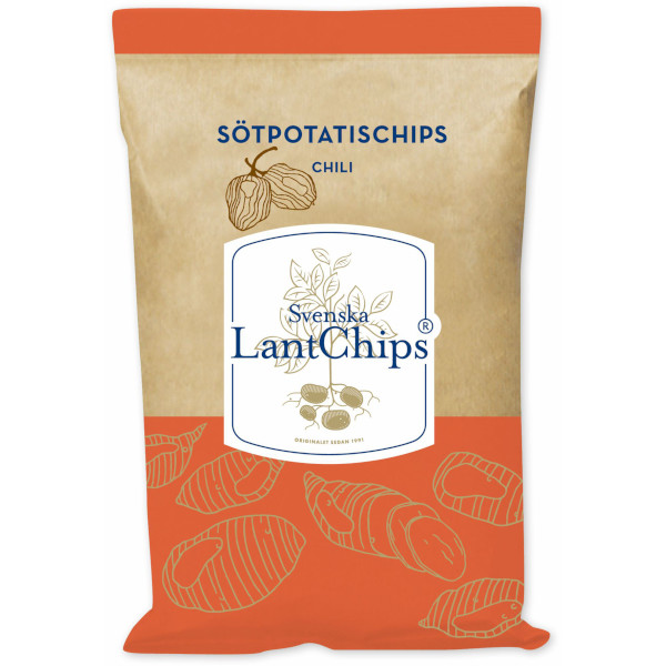 Svenska Lantchips Sötpotatischips Chili