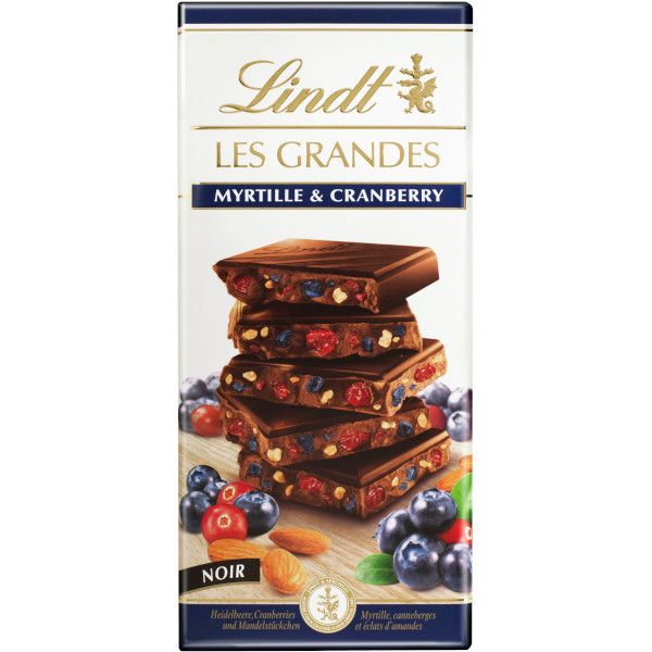 Lindt Chokladkaka Les Grandes Dark Blueberry & Cranberry