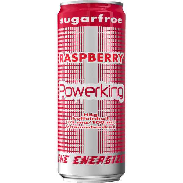 Powerking Energidryck Raspberry Sugarfree