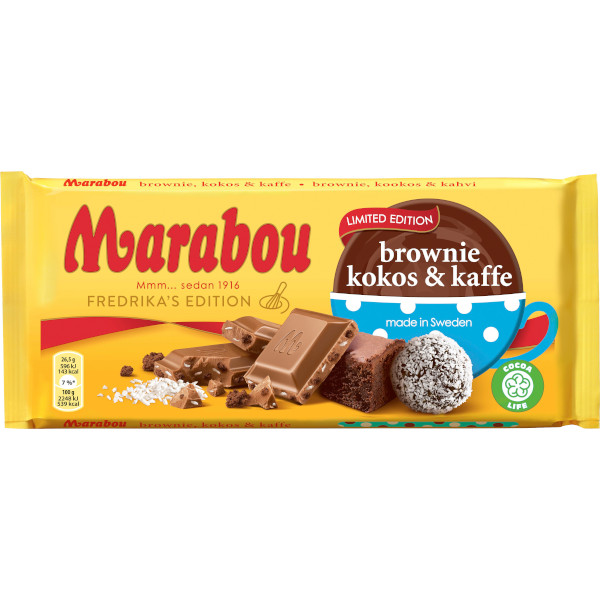 Marabou Chokladkaka Brownie/Kokos/Kaffe