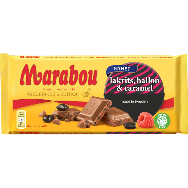 Marabou Chokladkaka Lakrits/Hallon/Caramel