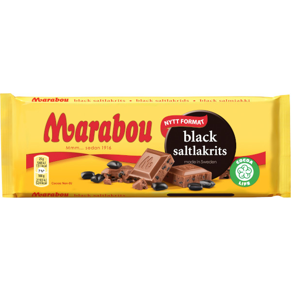 Marabou Chokladkaka Black Saltlakrits