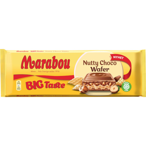 Marabou Chokladkaka Big Taste Nutty Choco Wafer