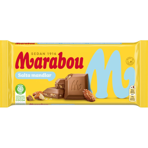 Marabou Chokladkaka Salta Mandlar