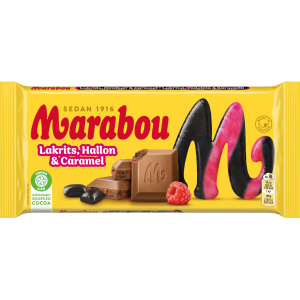 Marabou Chokladkaka Lakrits/Hallon/Caramel