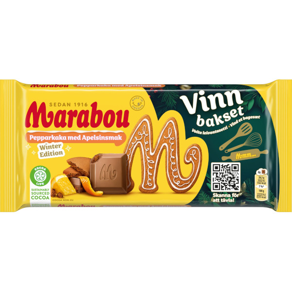 Marabou Chokladkaka Pepparkaka Apelsinsmak