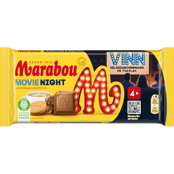 Marabou Chokladkaka Movienight Kaffesmak & Digestive