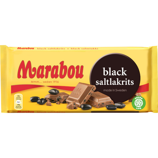 Marabou Chokladkaka Black Saltlakrits