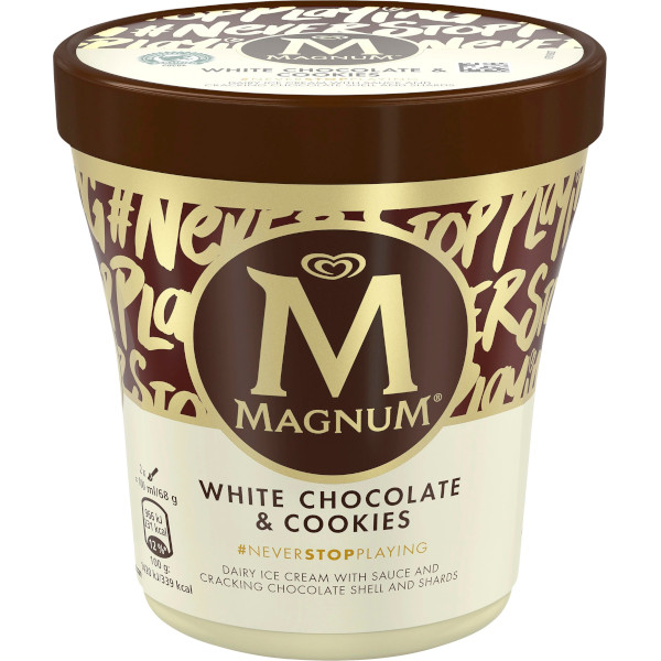 Magnum Glass White Chocolate & Cookies