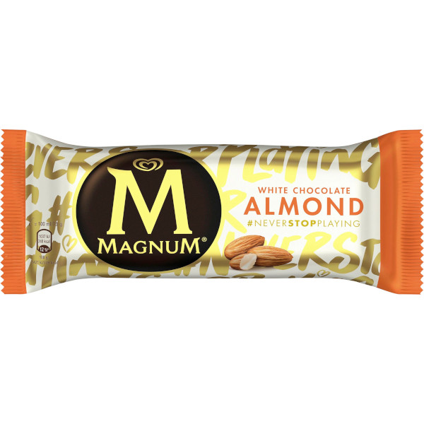 Magnum Glasspinne White Chocolate Almond