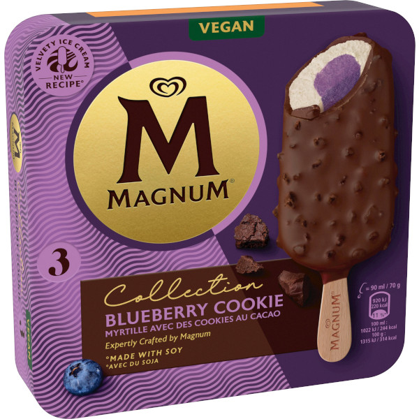 Magnum Glasspinne Blueberry Cookie Vegan