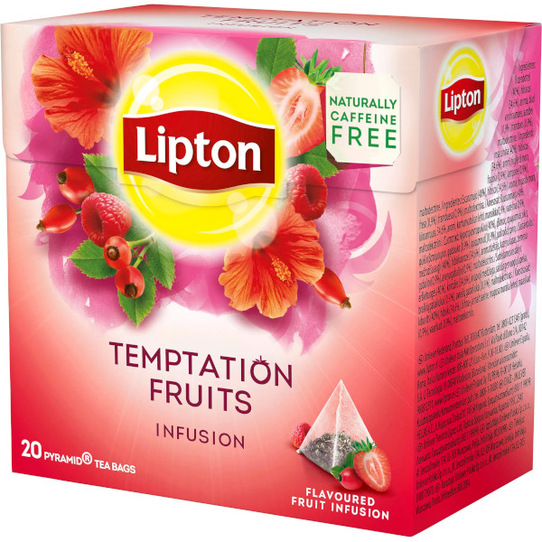 Lipton Te Pyramidpåsar Temptation Fruits Infusion