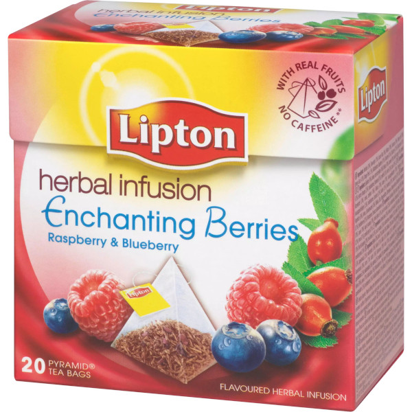 Lipton Te Pyramidpåsar Herbal Infusion Enchanting Berries